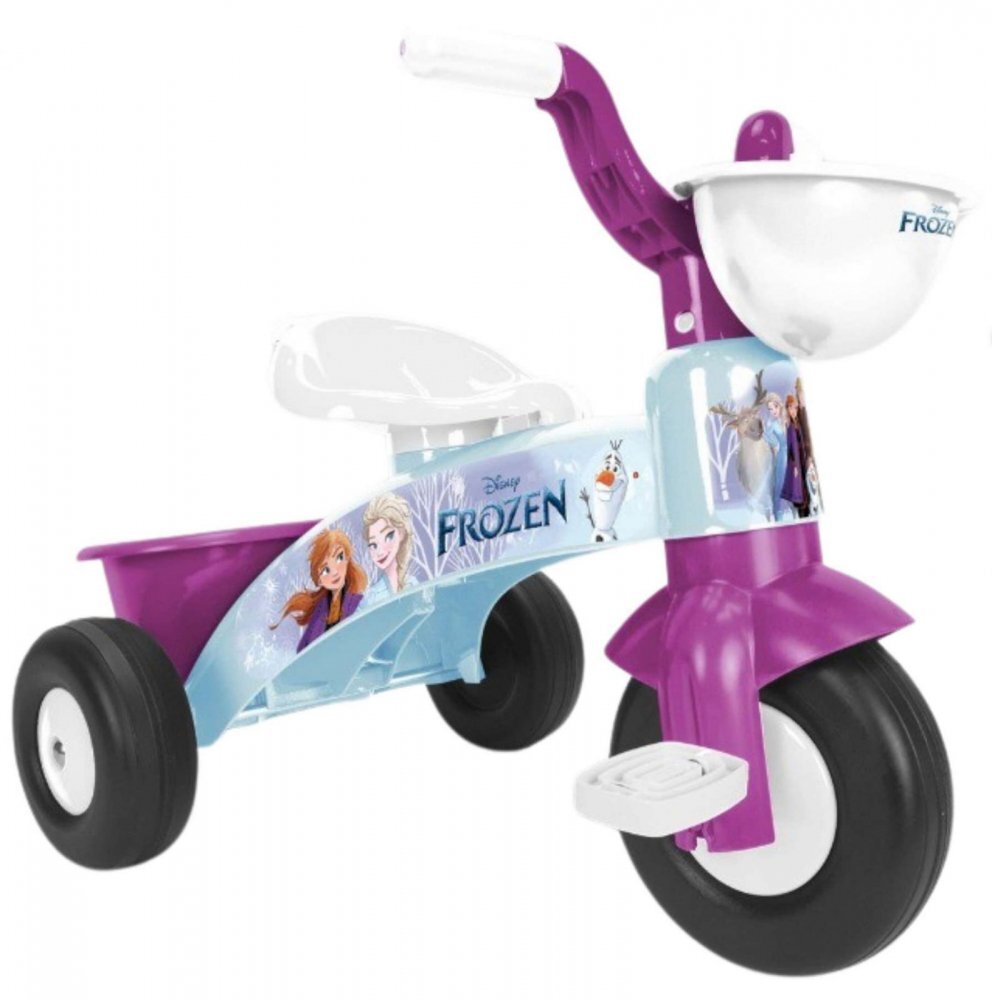EandL Cycles Tricicleta pentru copii Disney Frozen varsta 1-3 ani cos transport pe ghidon greutate maxima admisa 25 kg
