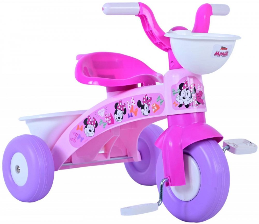 EandL Cycles Tricicleta pentru copii Minnie varsta 1-3 ani cos transport pe ghidon greutate maxima admisa 25 kg