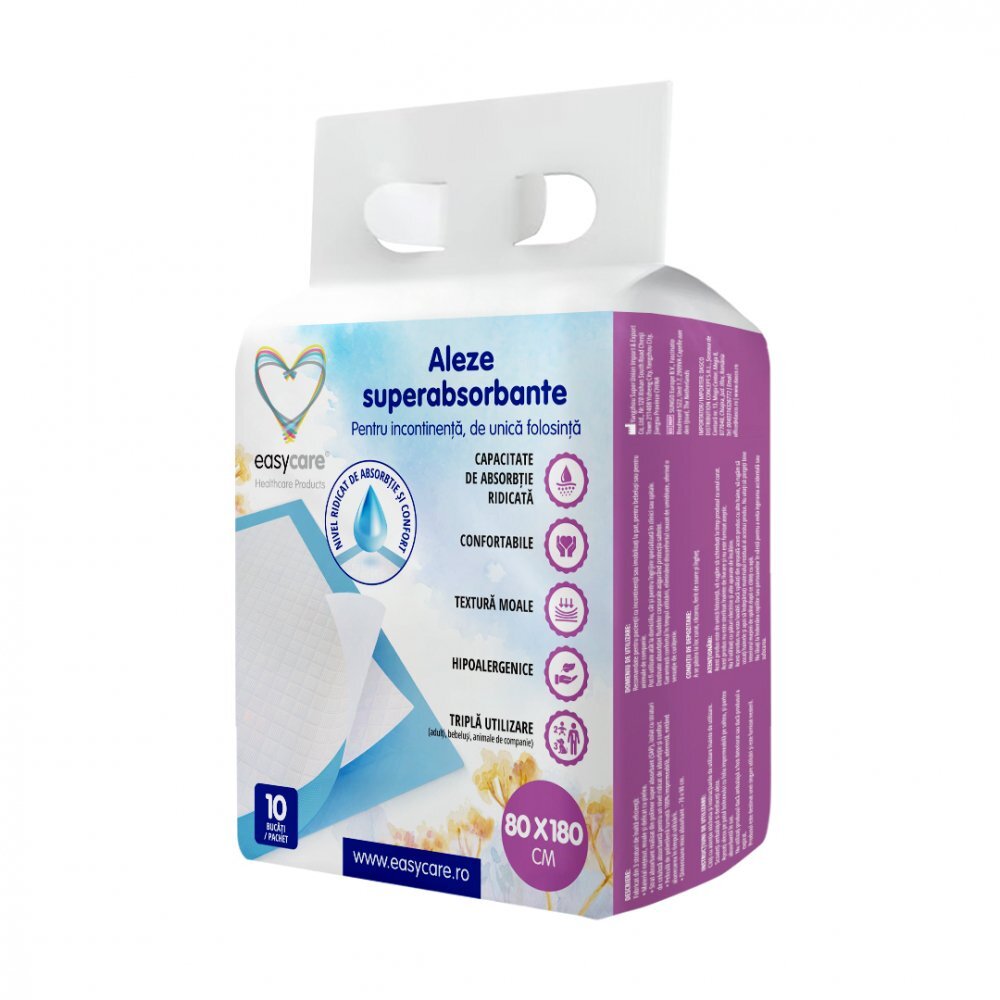EASYCARE Aleze incontinenta 80x180 cm 10 bucati