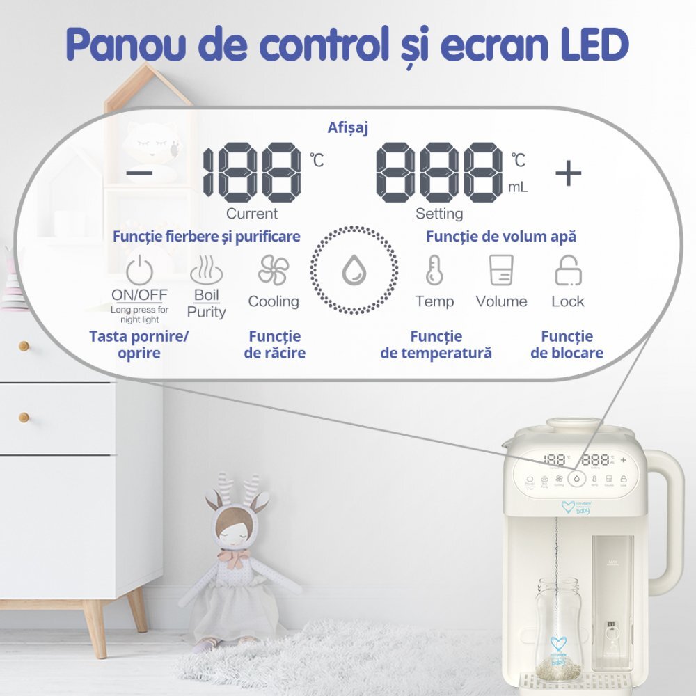EASYCARE BABY Aparat multifunctional inteligent pentru prepararea formulei de lapte praf