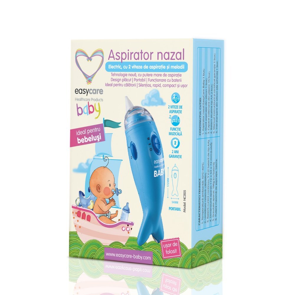 EASYCARE BABY Aspirator nazal electric cu 2 viteze de aspiratie si melodii