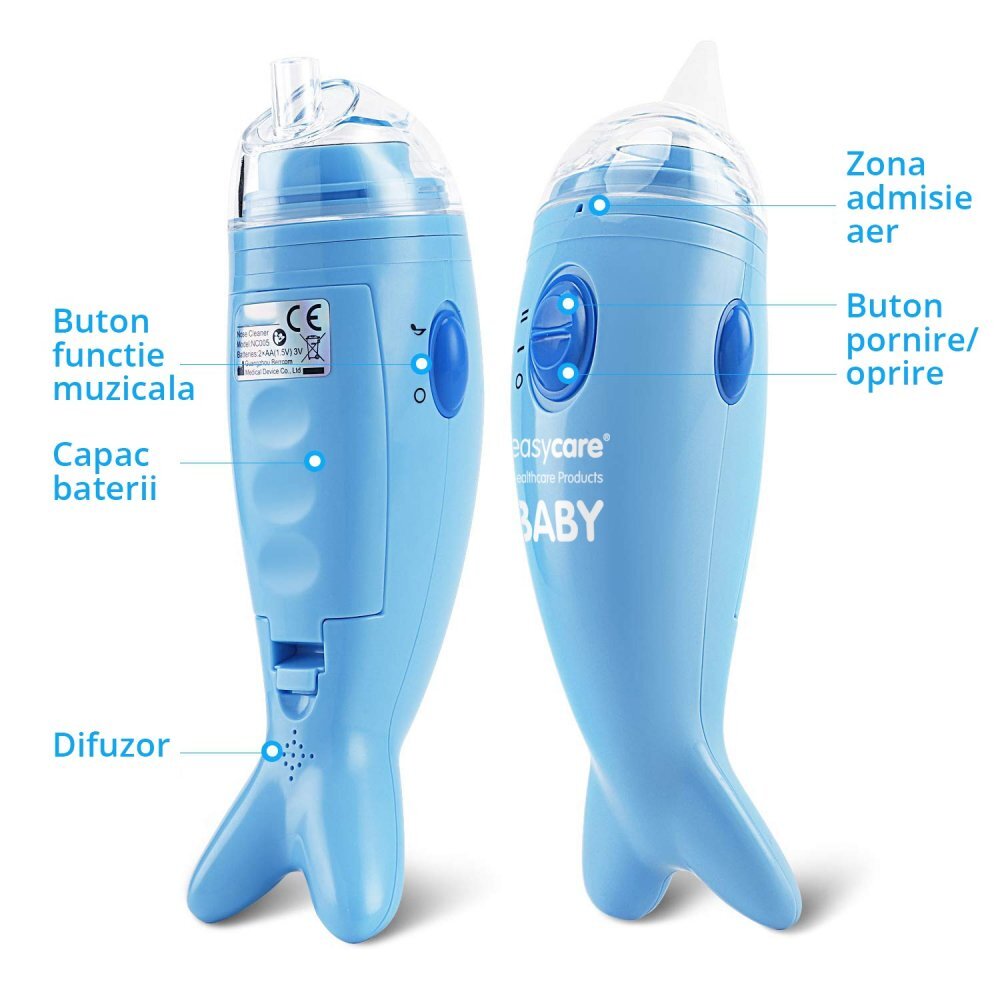 EASYCARE BABY Aspirator nazal electric cu 2 viteze de aspiratie si melodii