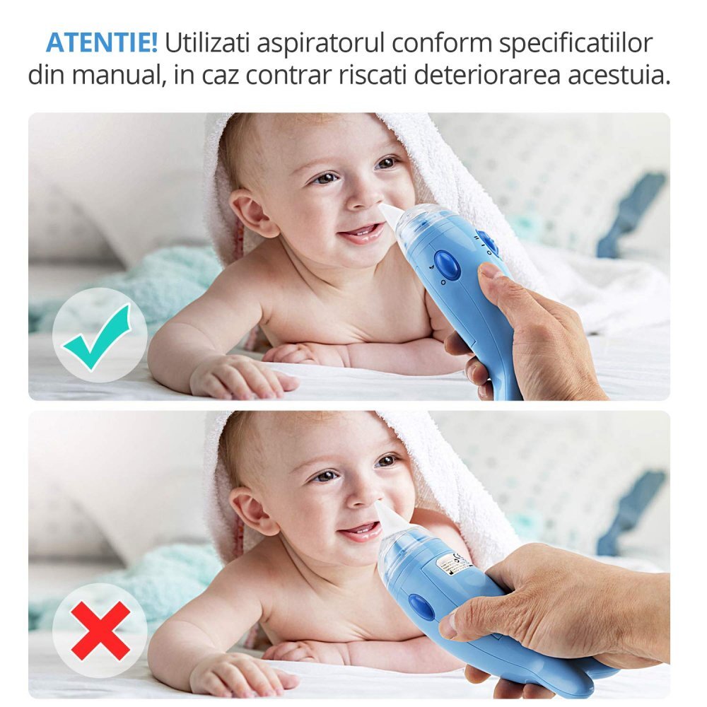 EASYCARE BABY Aspirator nazal electric cu 2 viteze de aspiratie si melodii