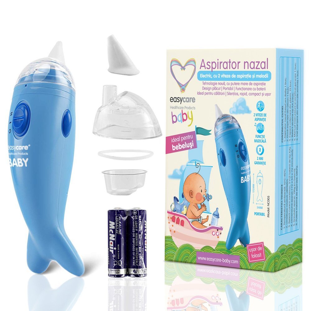 EASYCARE BABY Aspirator nazal electric cu 2 viteze de aspiratie si melodii