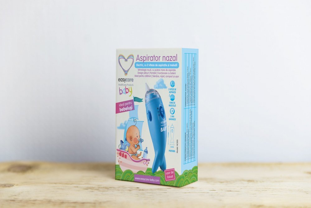 EASYCARE BABY Aspirator nazal electric cu 2 viteze de aspiratie si melodii
