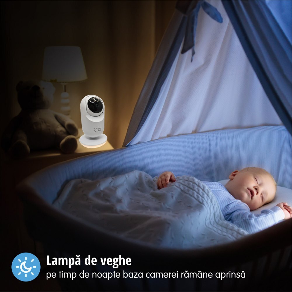 EASYCARE BABY Baby Monitor si camera WiFi audio-video 2 in 1 cu aplicatie