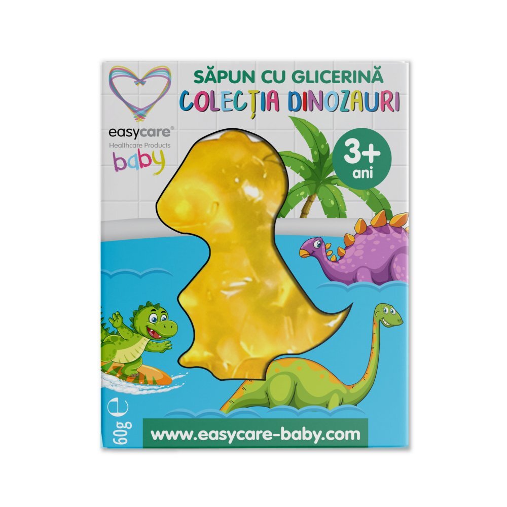 EASYCARE BABY Bomba de baie cu baloane de sapun cu parfum de mere 100 g Dinozaur
