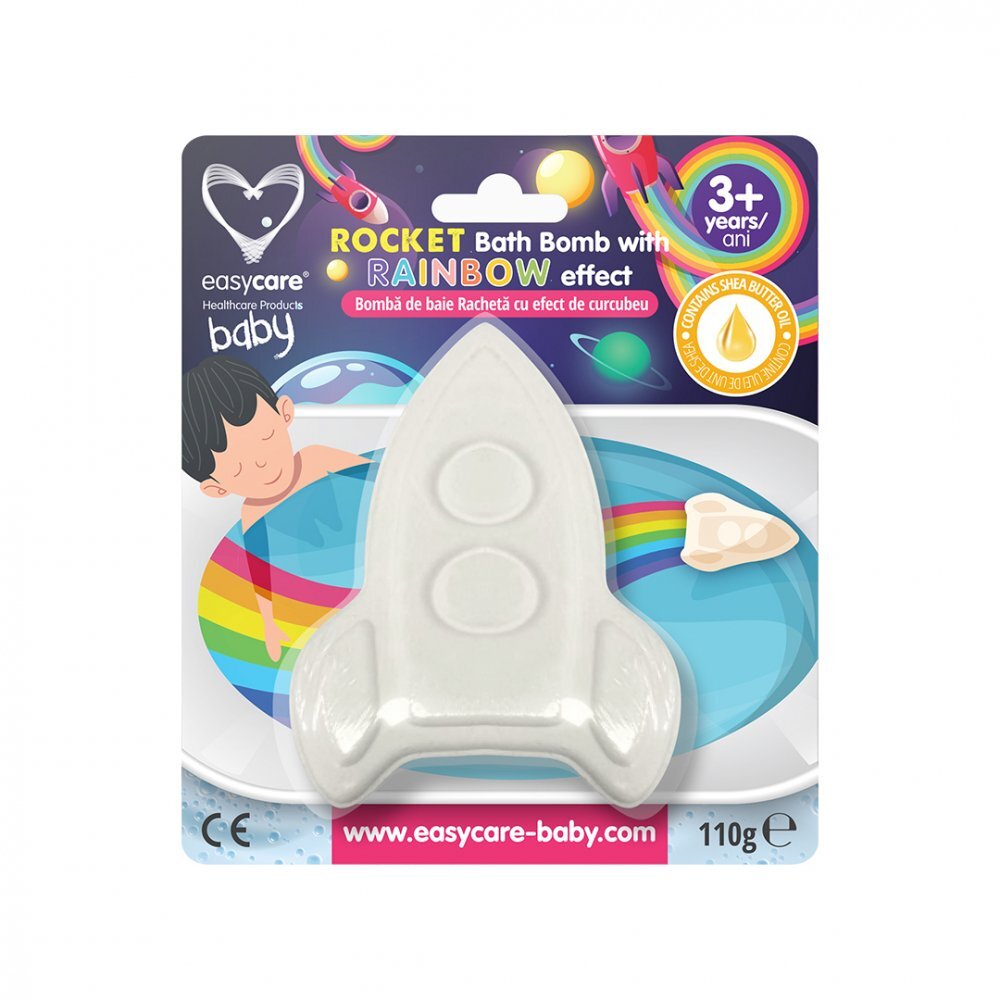 EASYCARE BABY Bomba de baie cu efect de curcubeu Racheta 110g