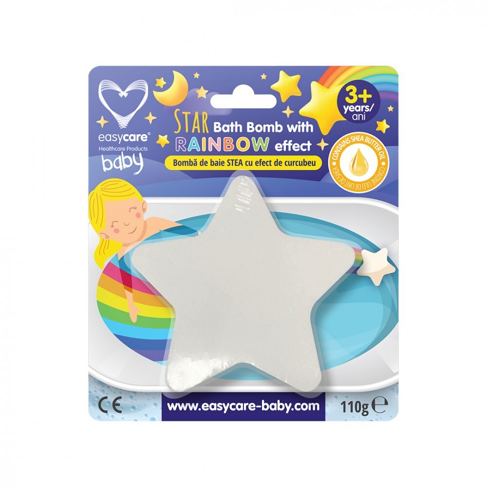 EASYCARE BABY Bomba de baie cu efect de curcubeu Stea 110g