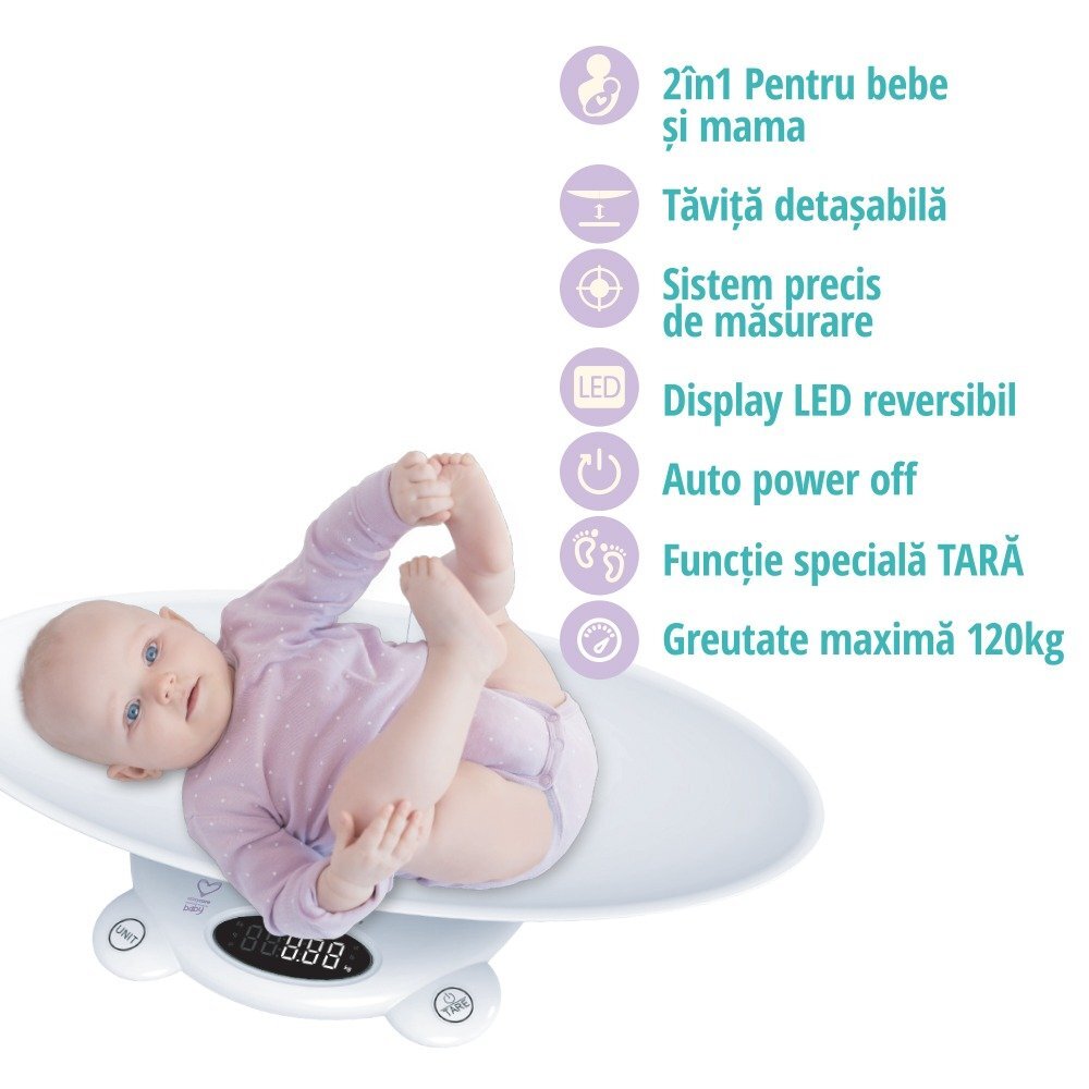 EASYCARE BABY Cantar digital corporal 2in1 pentru bebe si mama
