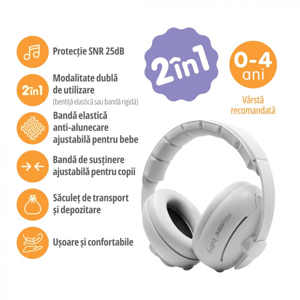 EASYCARE BABY Casti antifonice pentru bebelusi si copii 0-3 ani