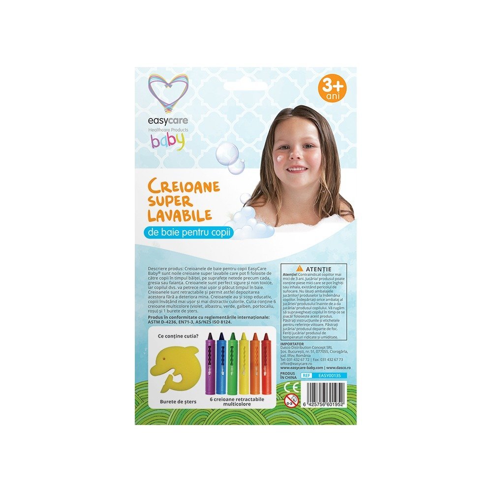 EASYCARE BABY Creioane de baie super lavabile 6 buc