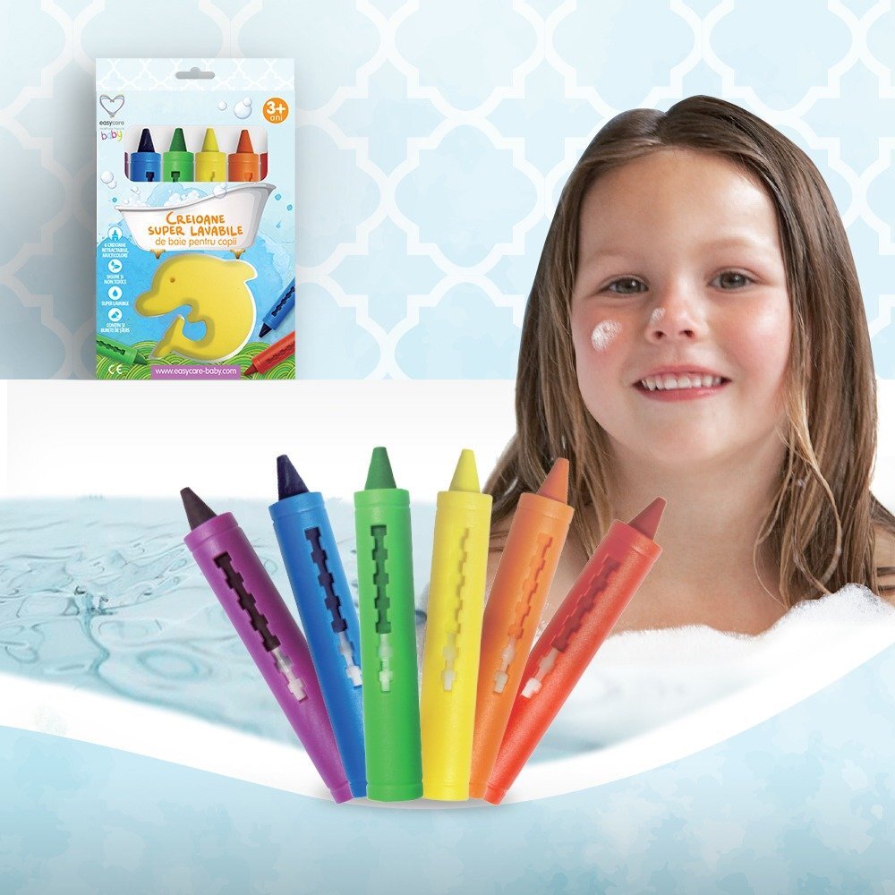 EASYCARE BABY Creioane de baie super lavabile 6 buc