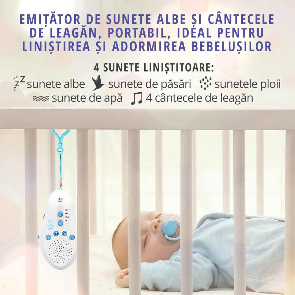 EASYCARE BABY Emitator sunete albe 4 in 1