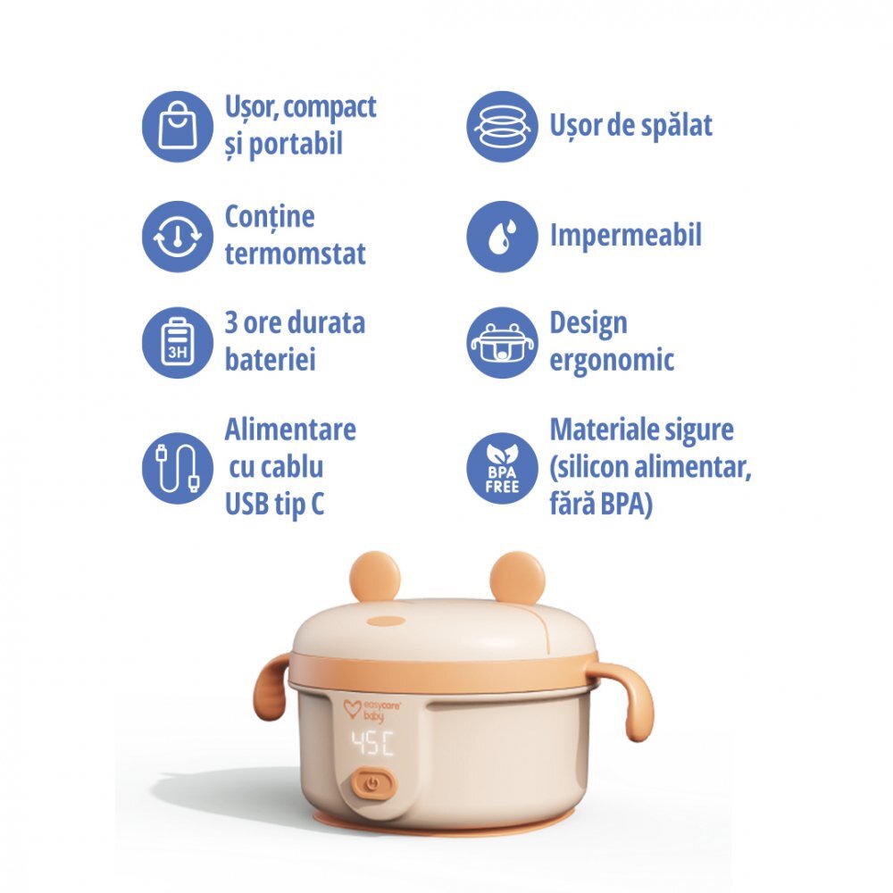 EASYCARE BABY Incalzitor electric portabil pentru hrana copii si bebelusi Easycare Bcaby