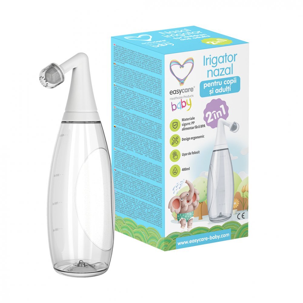 EASYCARE BABY Irigator nazal 2 in 1 pentru copii si adulti 400 ml