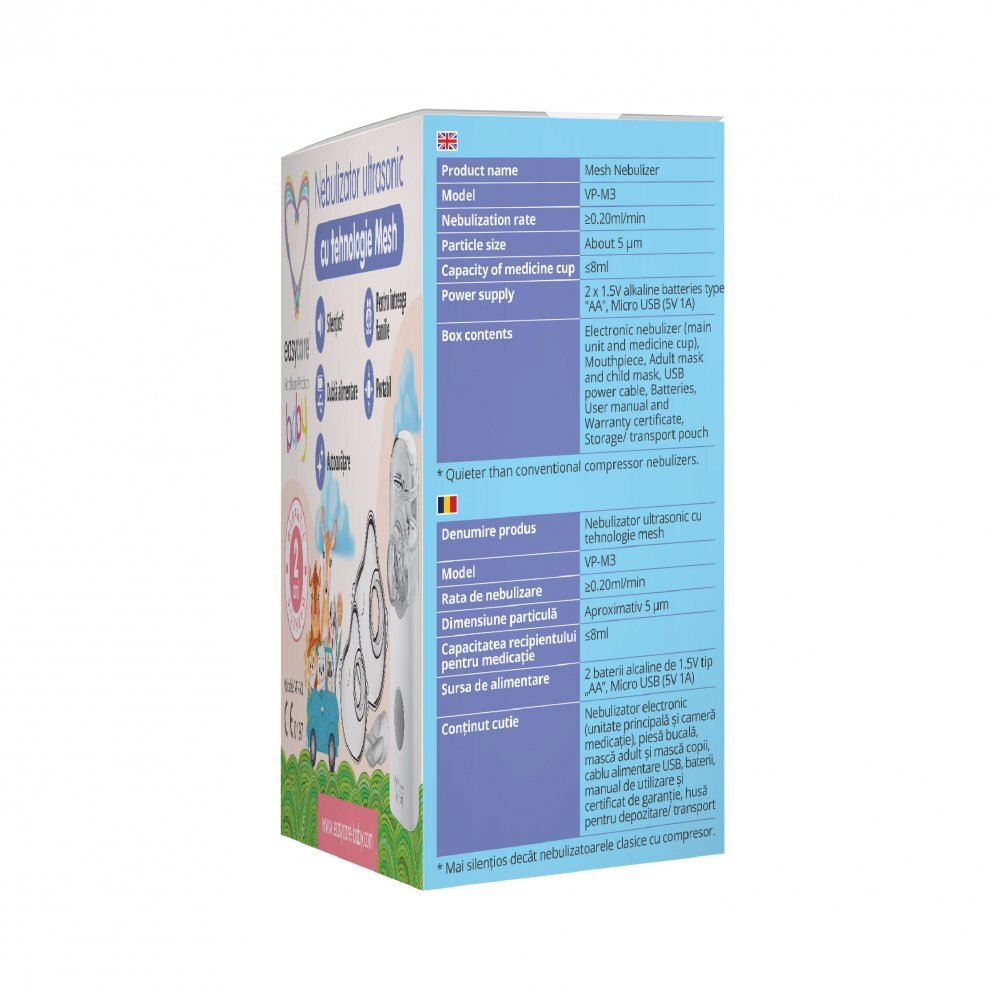 EASYCARE BABY Nebulizator ultrasonic cu tehnologie mesh VP-M3