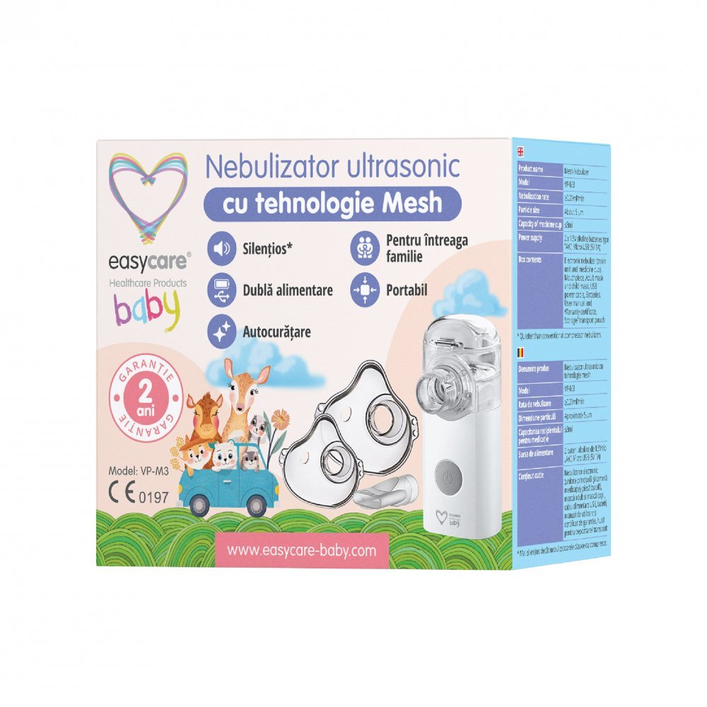 EASYCARE BABY Nebulizator ultrasonic cu tehnologie mesh VP-M3