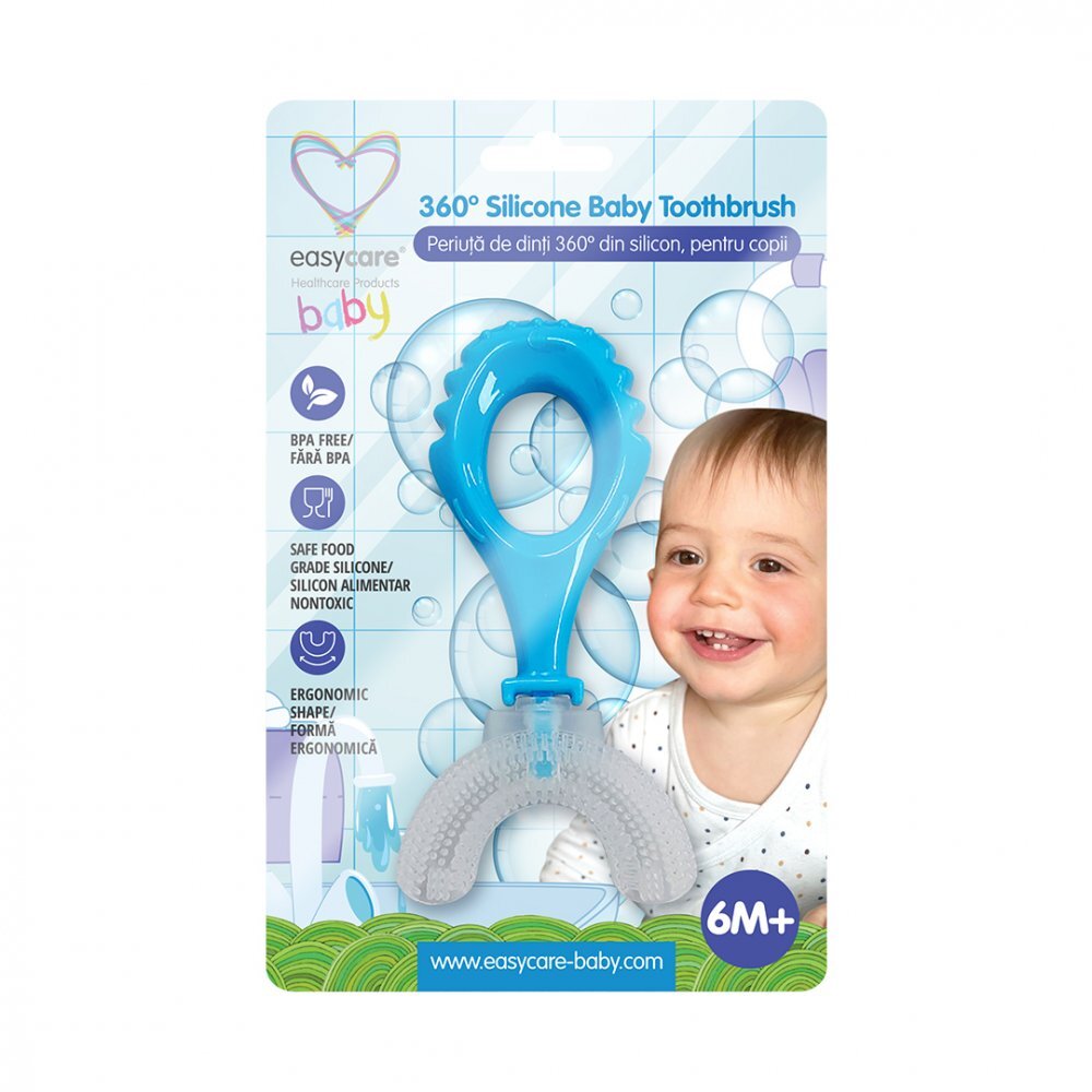 EASYCARE BABY Periuta dinti din silicon pentru copii si bebelusi 360