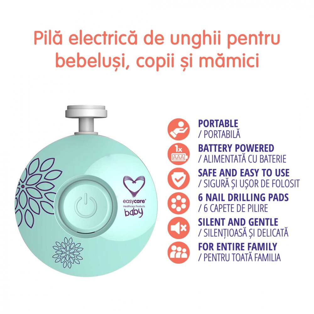 EASYCARE BABY Pila electrica de unghii pentru bebelusi copii si mamici