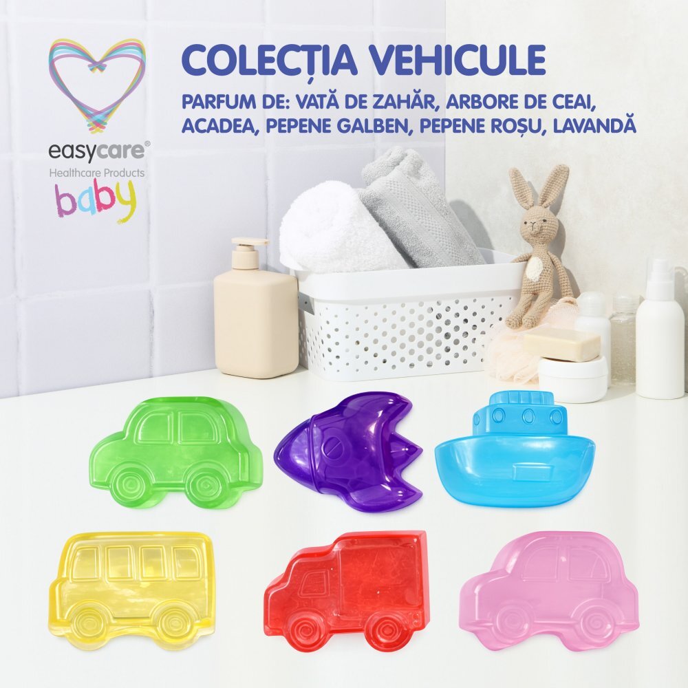 EASYCARE BABY Sapun cu glicerina pentru copii forma Vehicule 60g