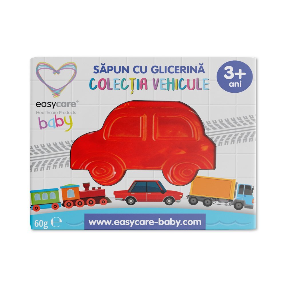 EASYCARE BABY Sapun cu glicerina pentru copii forma Vehicule 60g