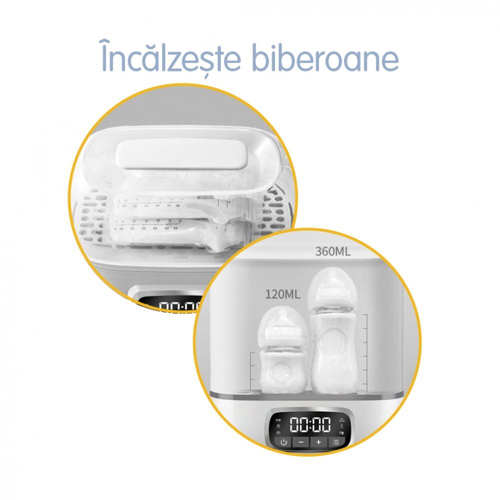 EASYCARE BABY Sterilizator electric cu abur 8 biberoane 4 in 1 cu uscator