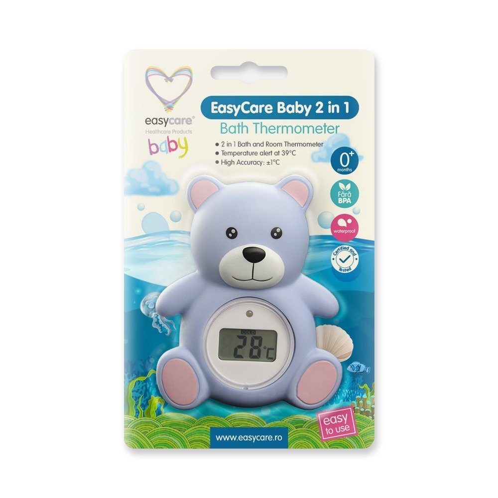 EASYCARE BABY Termometru de baie digital 2 in 1 ursulet