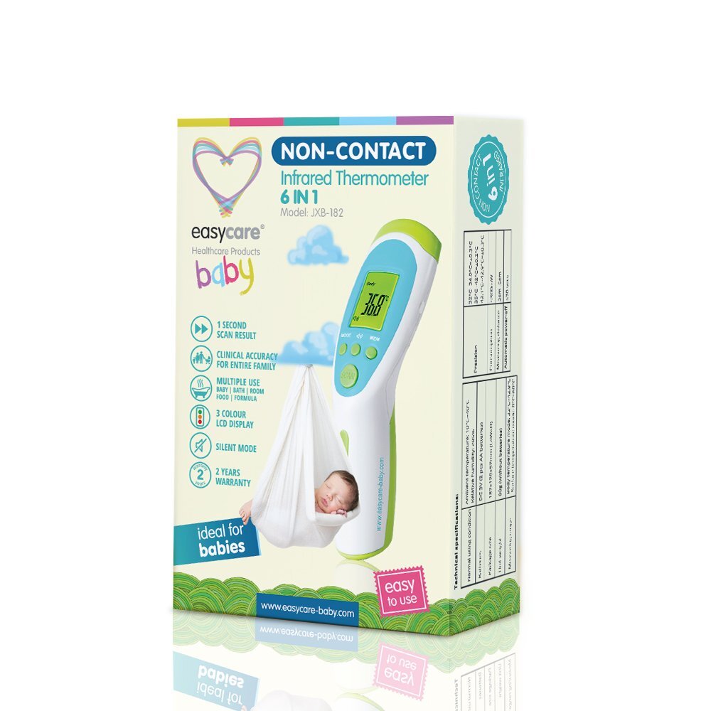 EASYCARE BABY Termometru noncontact multifunctional 6in1 cu infrarosu albastru