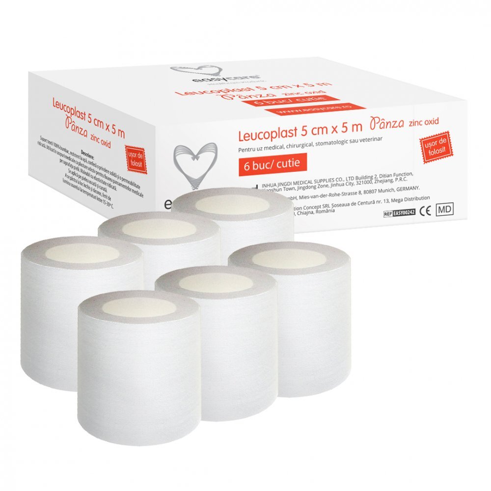 EASYCARE Leucoplast uz medical panza 5cm x 5m 6 rolecutie