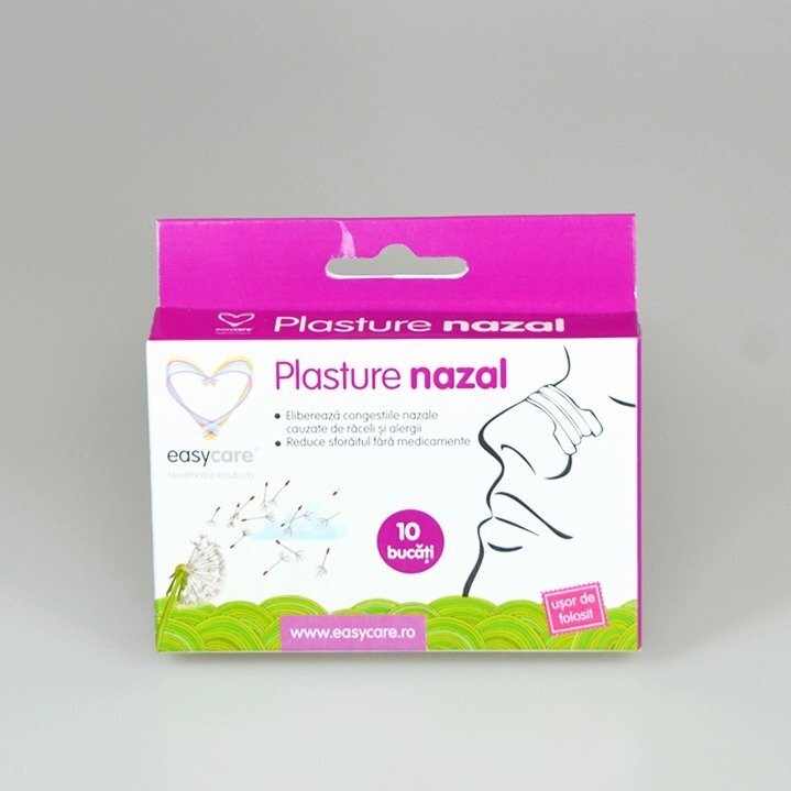 EASYCARE Plasturi nazali antisforait si pentru usurarea respiratiei 10buccutie