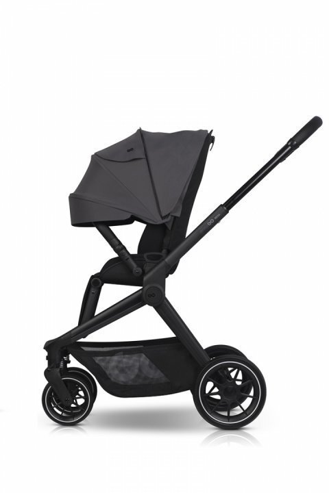 easyGO Carucior 2 in 1 pentru copii Easy Go Reva Cloud Gray pana la 22 kg piese reversibile copertina XXL accesorii incluse