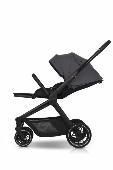easyGO Carucior 2 in 1 pentru copii Easy Go Reva Cloud Gray pana la 22 kg piese reversibile copertina XXL accesorii incluse