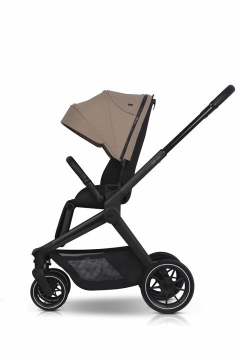 easyGO Carucior 2 in 1 pentru copii Easy Go Reva Gold Beige pana la 22 kg piese reversibile copertina XXL accesorii incluse