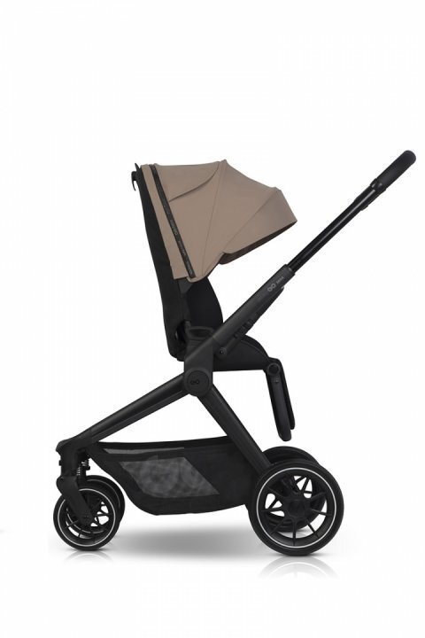 easyGO Carucior 2 in 1 pentru copii Easy Go Reva Gold Beige pana la 22 kg piese reversibile copertina XXL accesorii incluse