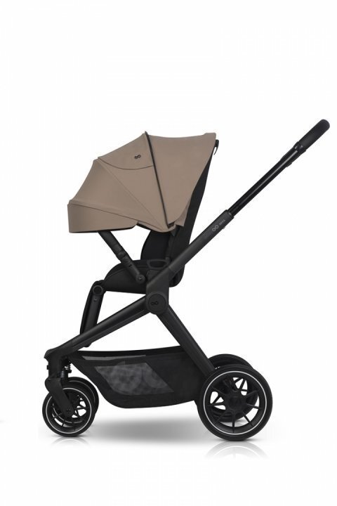 easyGO Carucior 2 in 1 pentru copii Easy Go Reva Gold Beige pana la 22 kg piese reversibile copertina XXL accesorii incluse