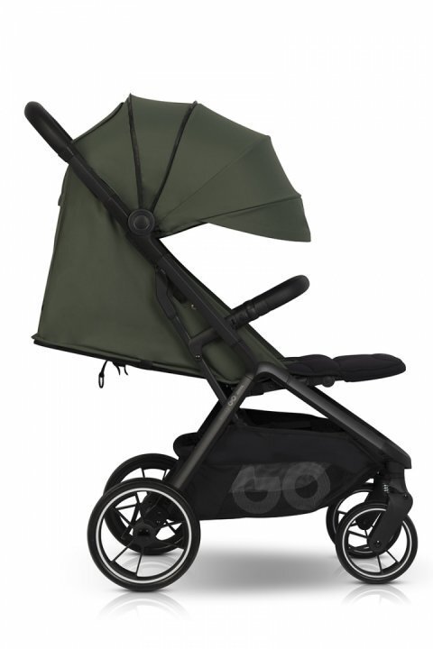 easyGO Carucior 2 in 1 pentru copii Easy Go Zoya Jungle cu pliere automata Dual Fold pana la 22 kg copertina XXL pozitie de somn si spatar inalt
