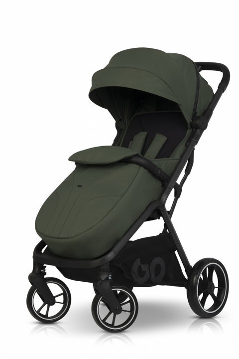easyGO Carucior 2 in 1 pentru copii Easy Go Zoya Jungle cu pliere automata Dual Fold pana la 22 kg copertina XXL pozitie de somn si spatar inalt