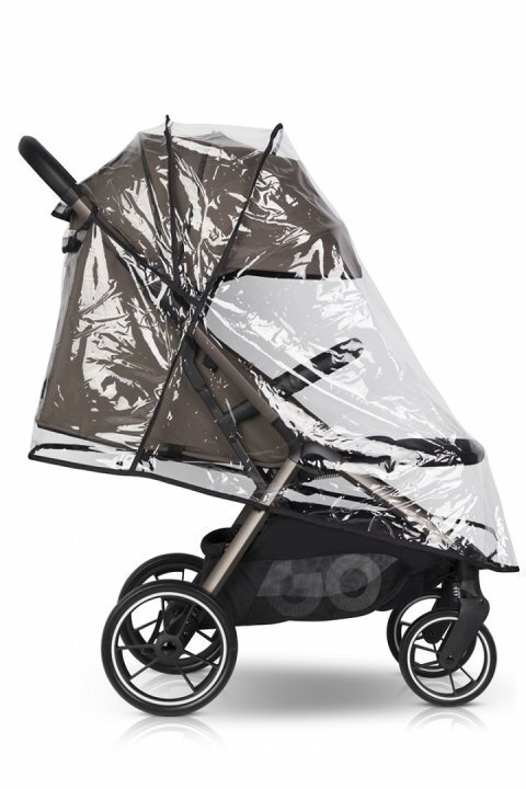 easyGO Carucior 2 in 1 pentru copii Easy Go Zoya Mokka cu pliere automata Dual Fold pana la 22 kg copertina XXL pozitie de somn si spatar inalt