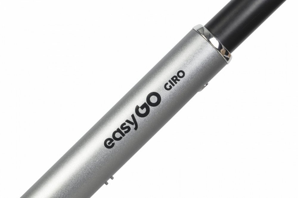 easyGO Carucior pentru copii 2 in 1 Easy Go Giro pana la 22 kg cu landou 80 cm Maner telescopic copertina XXL pliere tip pendul cadru ultra-usor din aluminiu accesorii incluse Cloud Grey