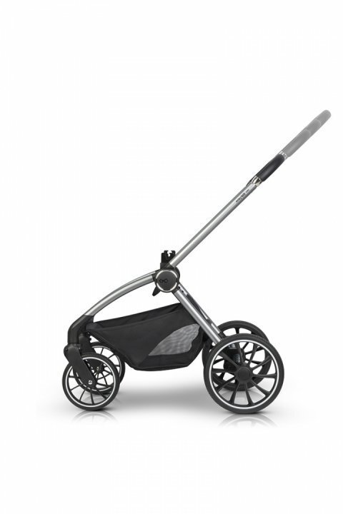easyGO Carucior pentru copii 2 in 1 Easy Go Giro pana la 22 kg cu landou 80 cm Maner telescopic copertina XXL pliere tip pendul cadru ultra-usor din aluminiu accesorii incluseSavana Beige