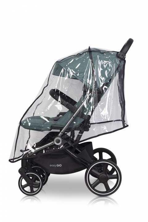 easyGO Carucior pentru copii gemeni Echo 2 in 1 omologat EN1888 Pliabil cu Landouri textile copertine independente reglabile si detasabile suspensii spatar reglabil cu 2 huse de picioruse incluse Sage Green