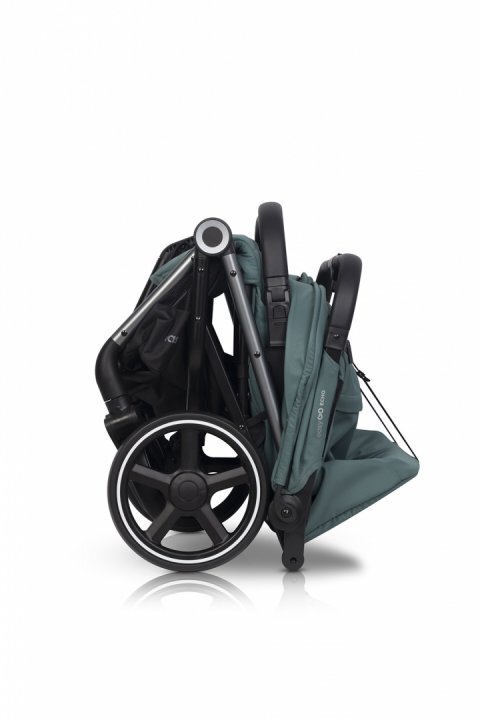 easyGO Carucior pentru copii gemeni Echo 2 in 1 omologat EN1888 Pliabil cu Landouri textile copertine independente reglabile si detasabile suspensii spatar reglabil cu 2 huse de picioruse incluse Sage Green