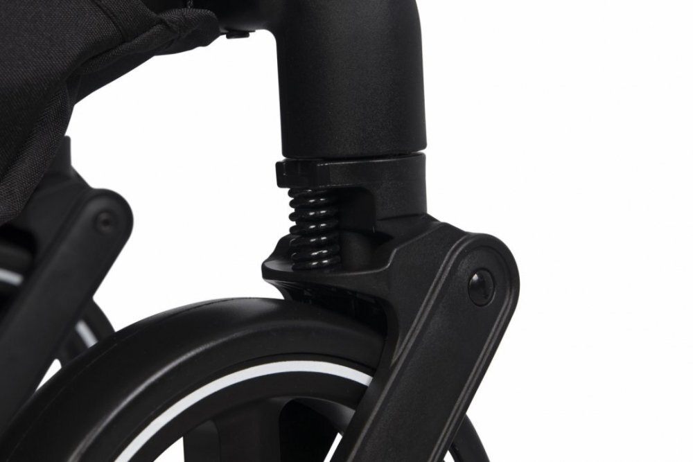 easyGO Carucior pentru gemeni Echo ultrapliabil cu suspensii spatar si suport picioare reglabile usor si manevrabil omologat EN1888 accesorii incluse Ebony Black