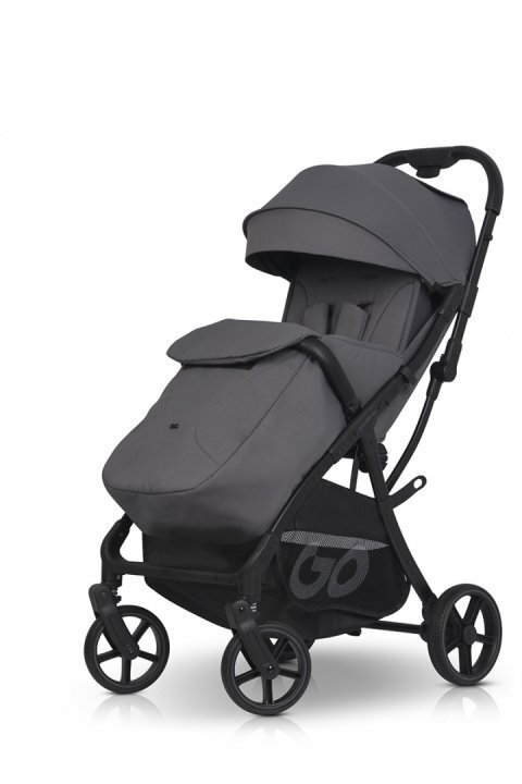easyGO Carucior sport pentru copii dual fold Faro certificat pana la 22 kg accesorii si geanta transport incluse Cloud Gray