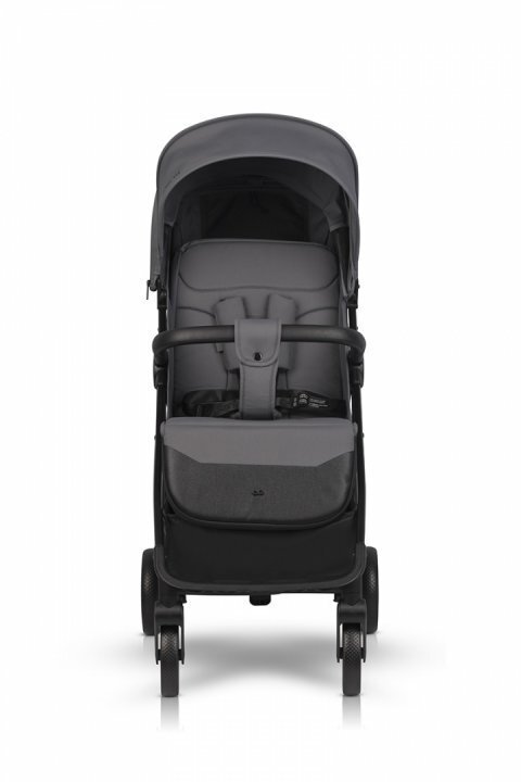 easyGO Carucior sport pliabil cu o singura mana Simple Cloudy Gray copertina XXL husa picioruse suspensii pana la 22 kg