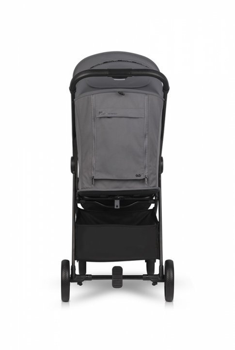 easyGO Carucior sport pliabil cu o singura mana Simple Cloudy Gray copertina XXL husa picioruse suspensii pana la 22 kg