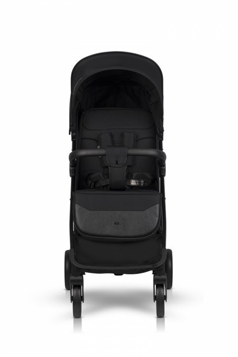 easyGO Carucior sport pliabil cu o singura mana Simple Ebony Black copertina XXL husa picioruse suspensii pana la 22 kg
