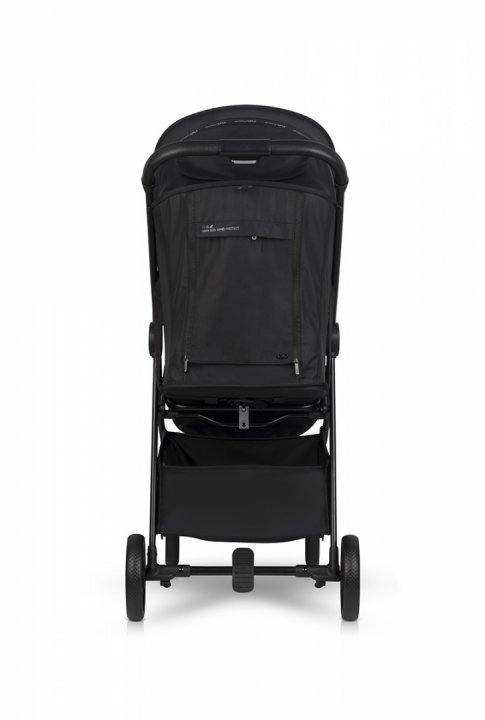 easyGO Carucior sport pliabil cu o singura mana Simple Ebony Black copertina XXL husa picioruse suspensii pana la 22 kg