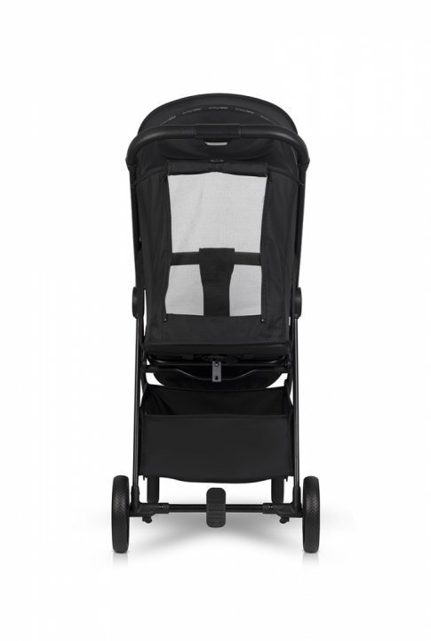 easyGO Carucior sport pliabil cu o singura mana Simple Ebony Black copertina XXL husa picioruse suspensii pana la 22 kg